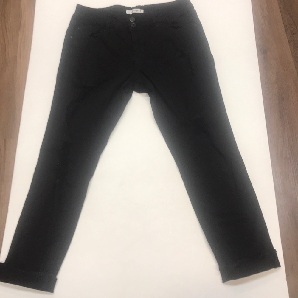 Black Distressed cuffed refuge skinny jeans new